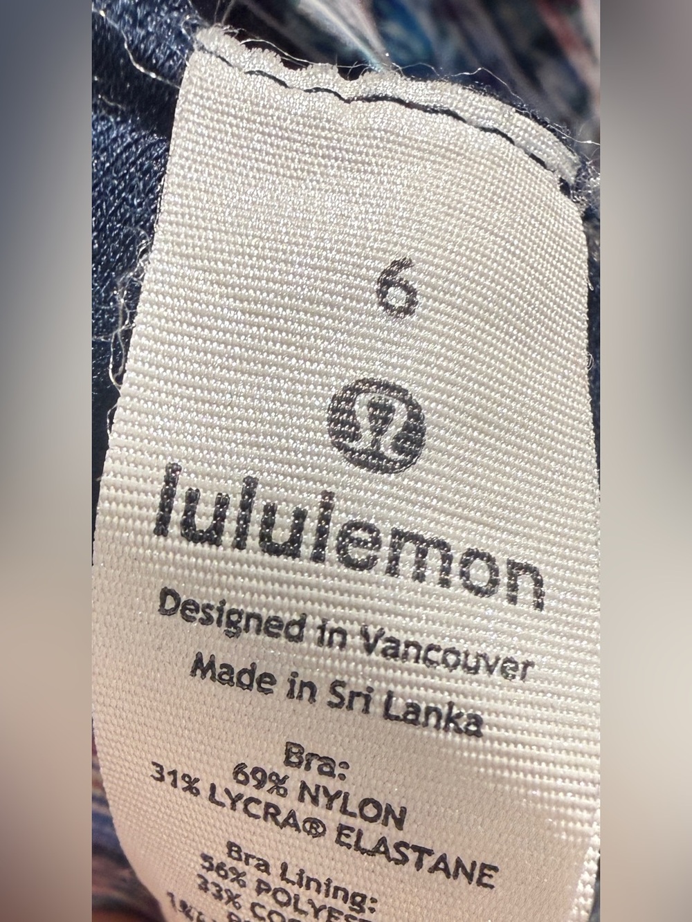Lululemon x Peloton Energy Sports Bra | Size 6 | Multicolor Strappy Back - Picture 8 of 8